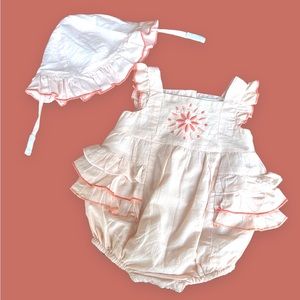 Baby Outfit and Sun Hat (3-6M)